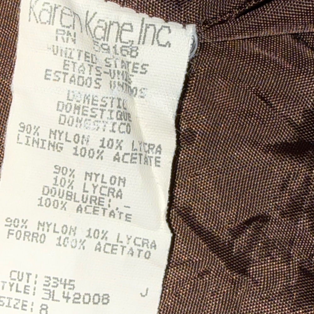 Karen Kane Lifestyle Chocolate Brown Zip Jacket Workwear Minimalist Size 8 - Picture 10 of 11